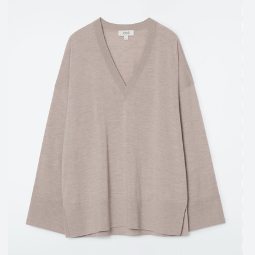 COS Merino Wool V-Neck Sweater - Picture 7 of 15